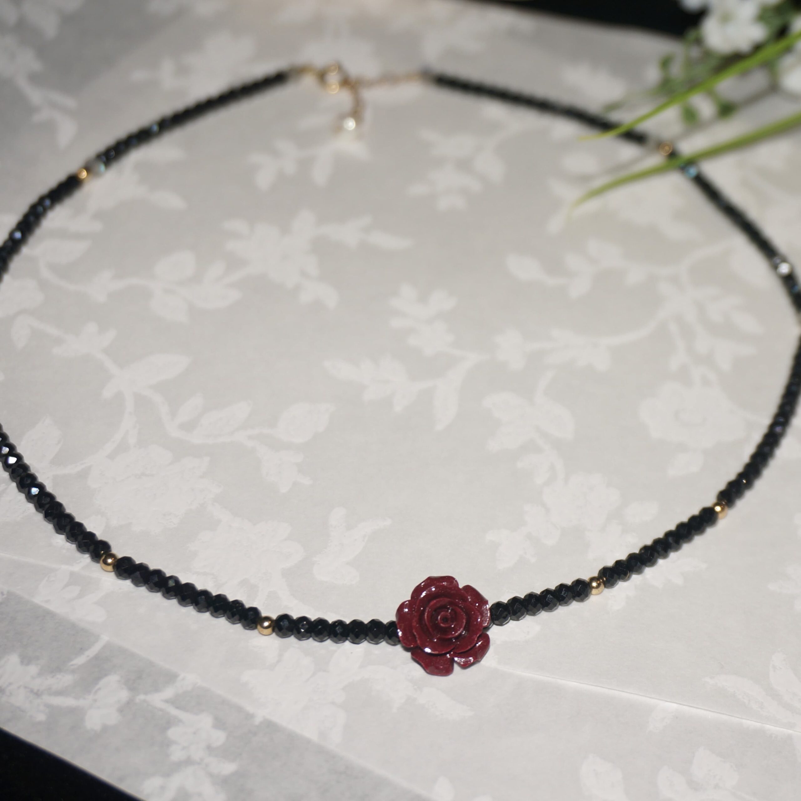 14K Gold-Filled Healing FLAME | Cinnabar Rose Necklace | LING LAN Jewelry flame.compress1DSC0729720260726 200452 scaled