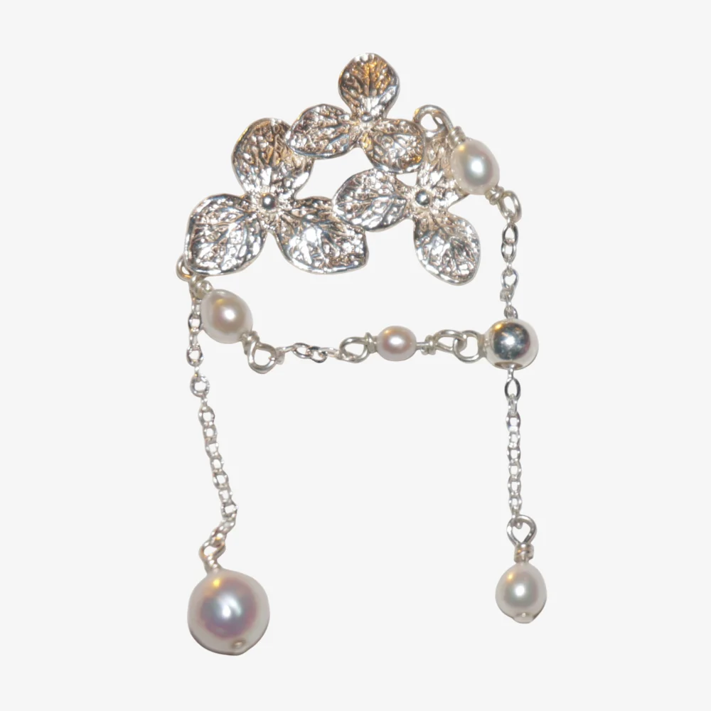 Dainty Sterling Silver Pearl Ring Dancing Chic ELARA for Wedding