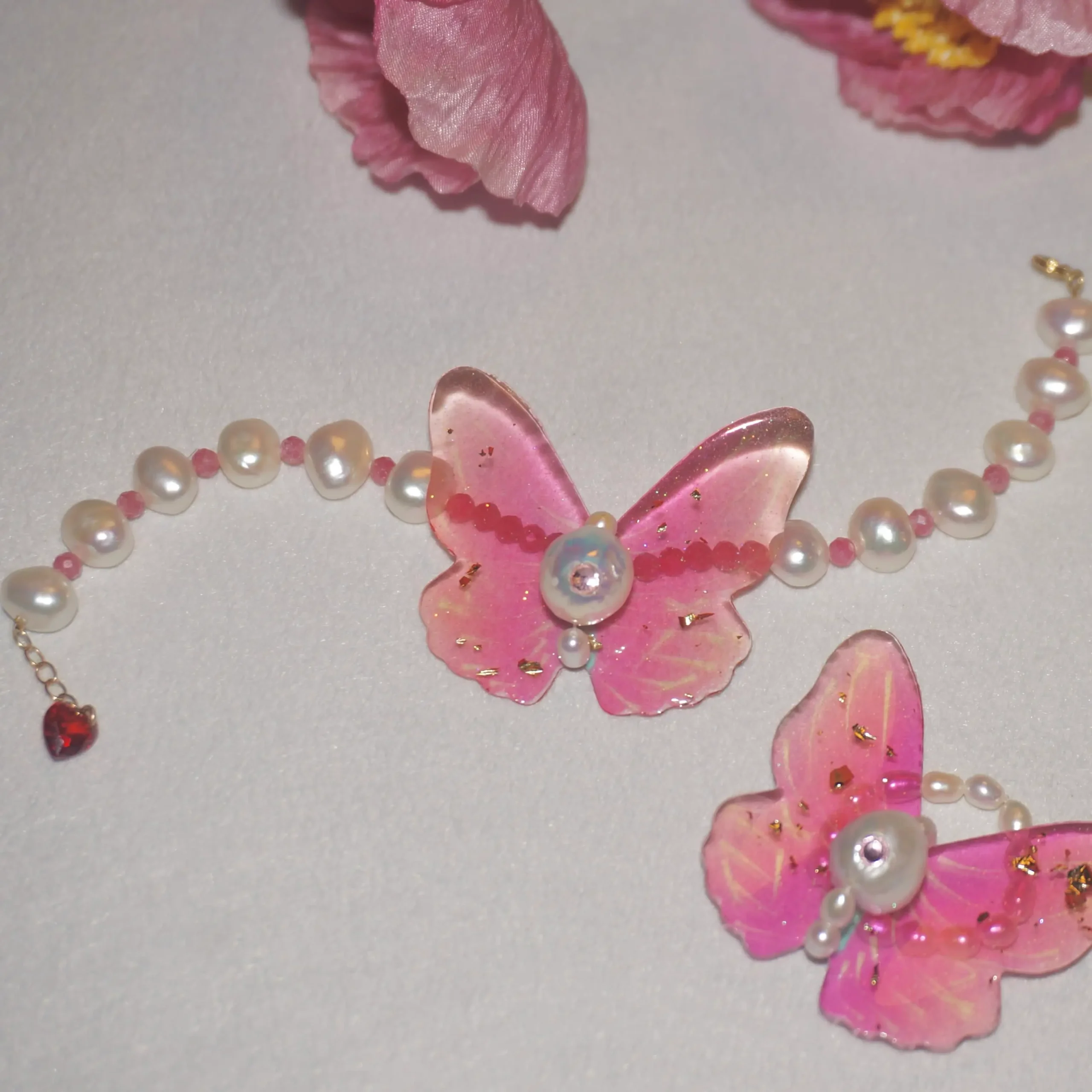 ALICIA Butterfly Pearl Bracelet 14k gold-filled, Dainty Baroque Pearl with zircon ALICIA.DSC0571620260709 173654.1.1 scaled