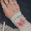 ALICIA Butterfly Pearl Bracelet 14k gold-filled, Dainty Baroque Pearl with zircon ALICIA.IMG 434820260709 173432.1.1.2