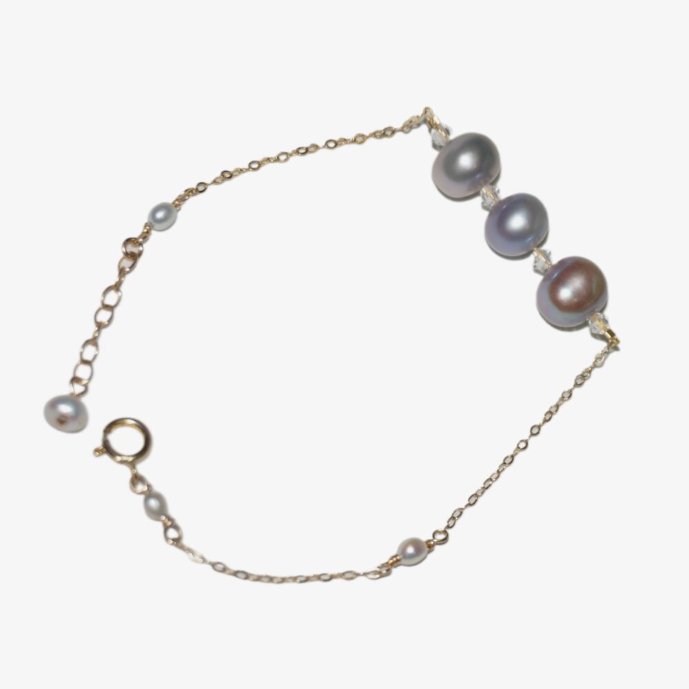 14K Gold-filled JULIET Rare-color Violet Pearl Bracelet