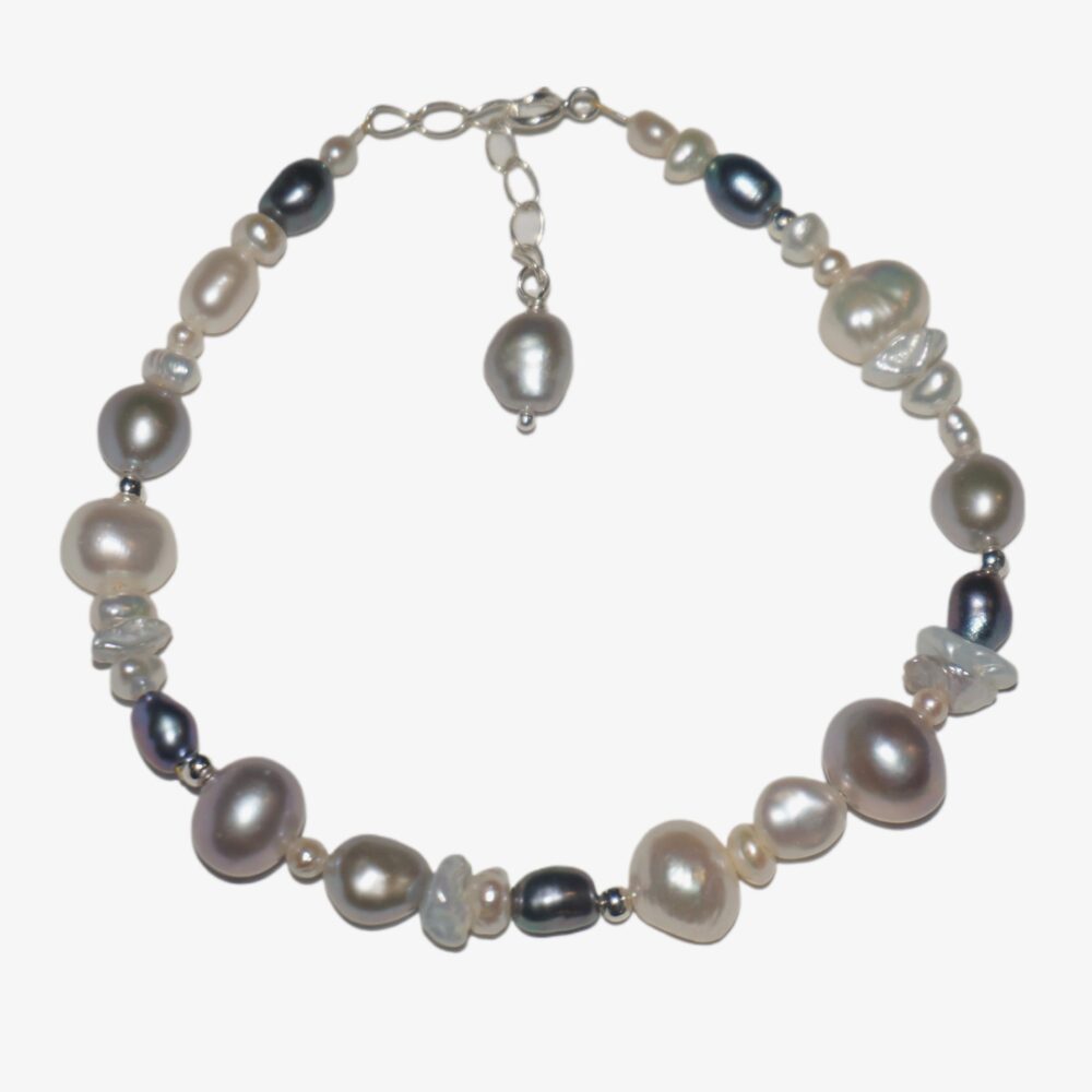 925 Sterling Silver VIOLETTE Violet Pearl Bracelet