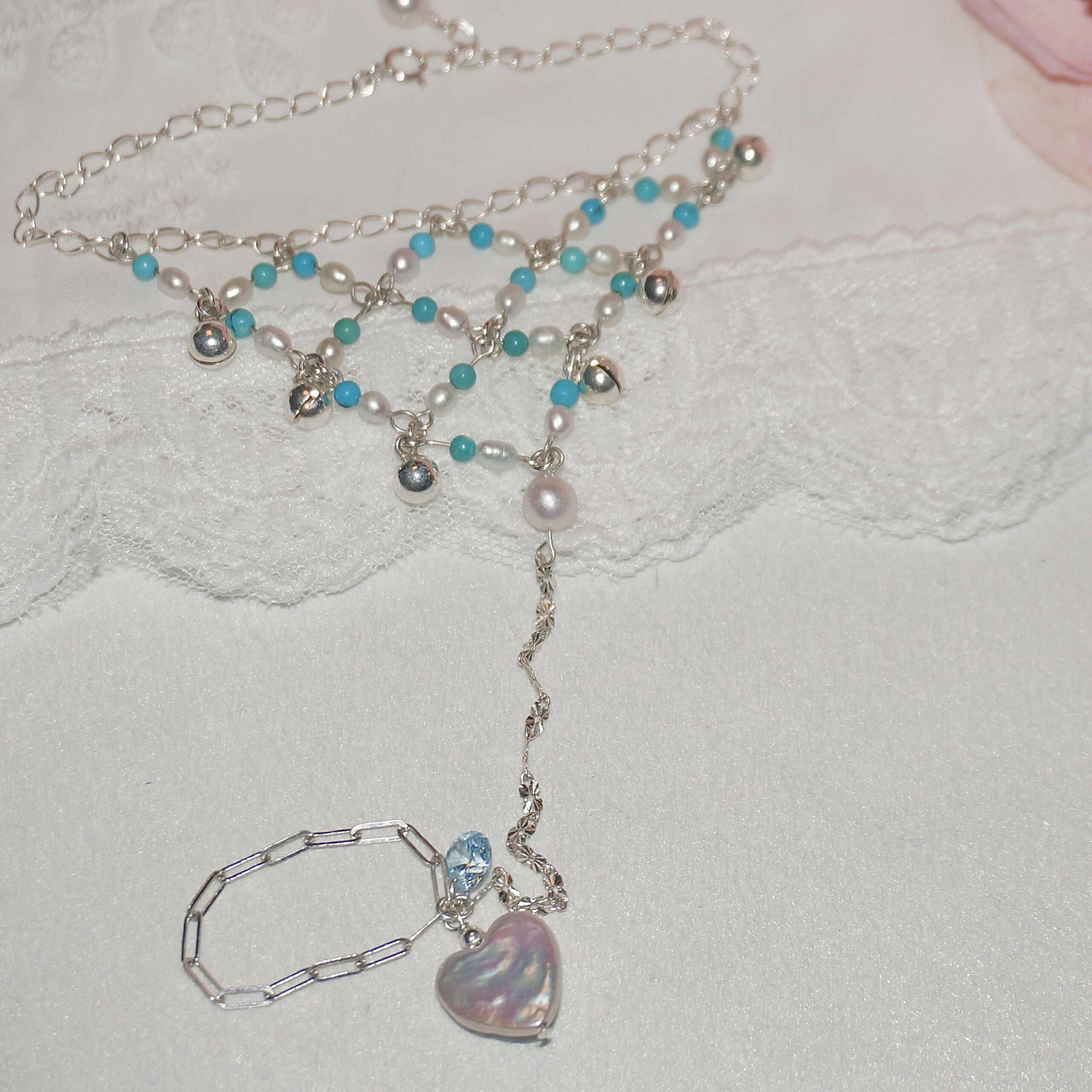 925 Sterling Silver ECHO Turquoise & Keshi Pearl Hand Chain echo11.DSC0582120261015 220423 1 1 scaled