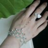 925 Sterling Silver ECHO Turquoise & Keshi Pearl Hand Chain echo8.DSC07989 1 1