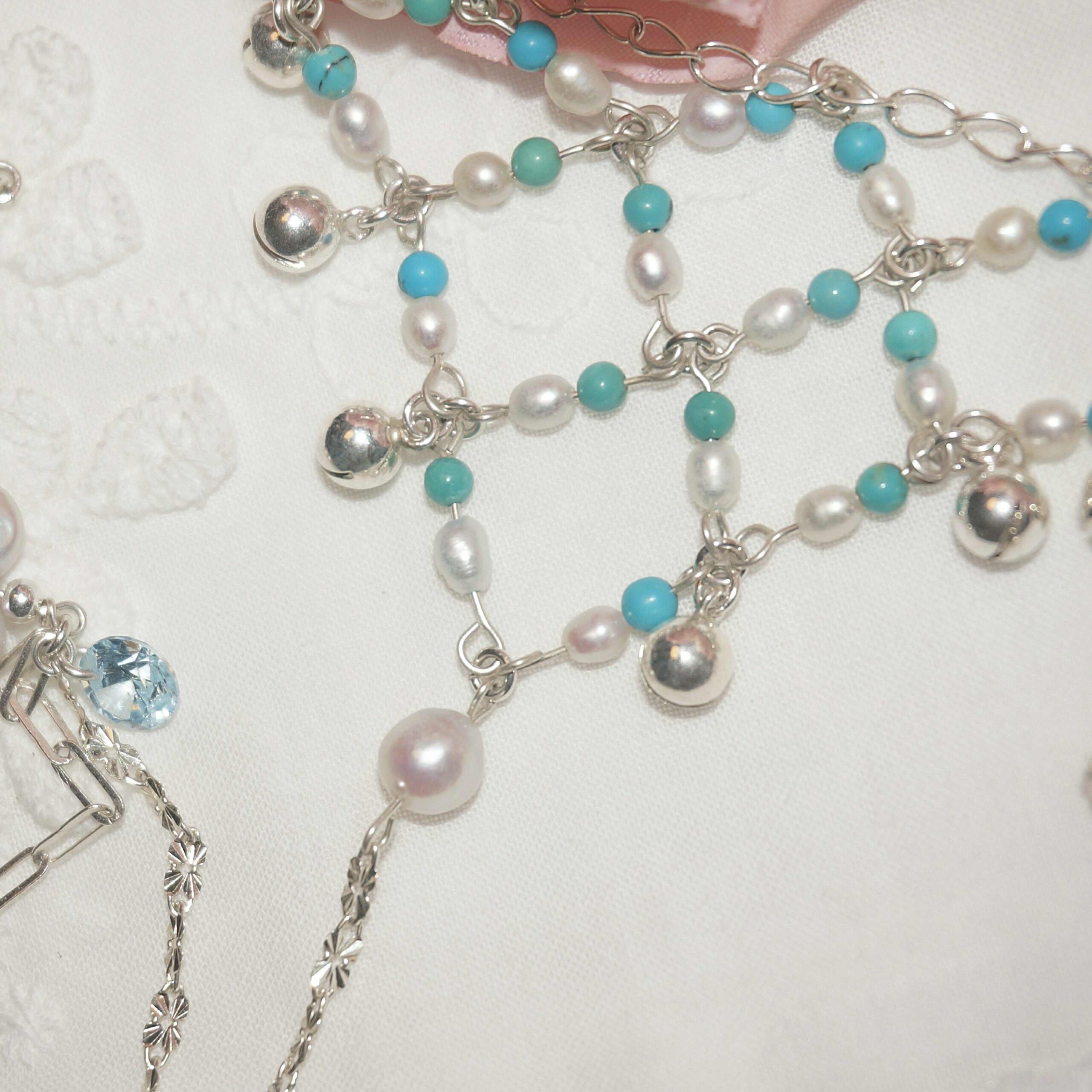 925 Sterling Silver ECHO Turquoise & Keshi Pearl Hand Chain echo9.DSC0585120261015 220528 1 1 scaled
