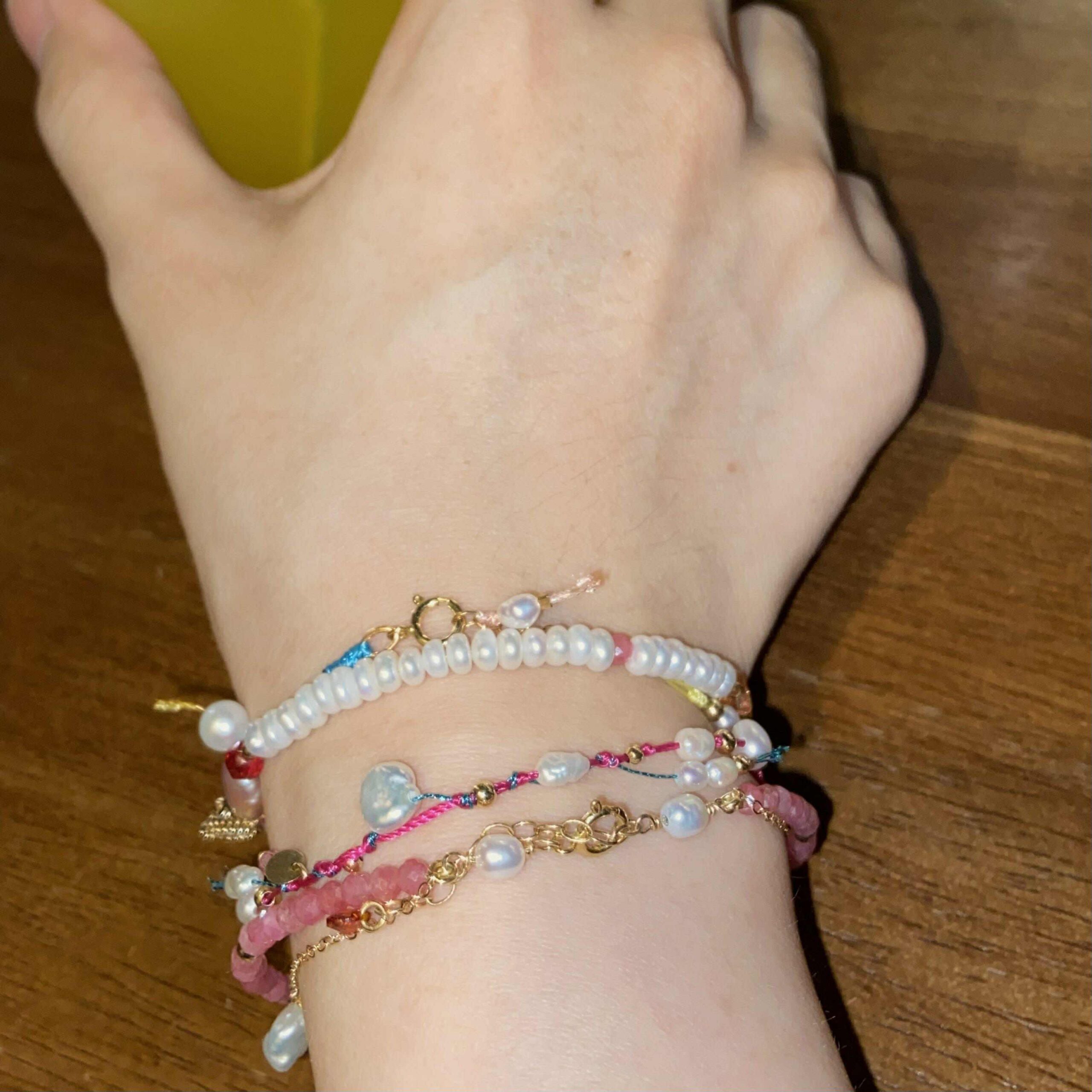 DAYDREAM UNDERTOW – 14KGF Cord Beaded Pearl Bracelet undertow8.IMG 4740 1 1 scaled
